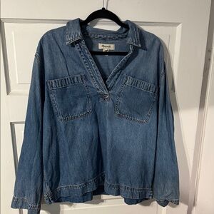 Madewell Denim Top XL